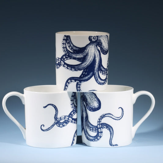 Bone China Octopus Mug