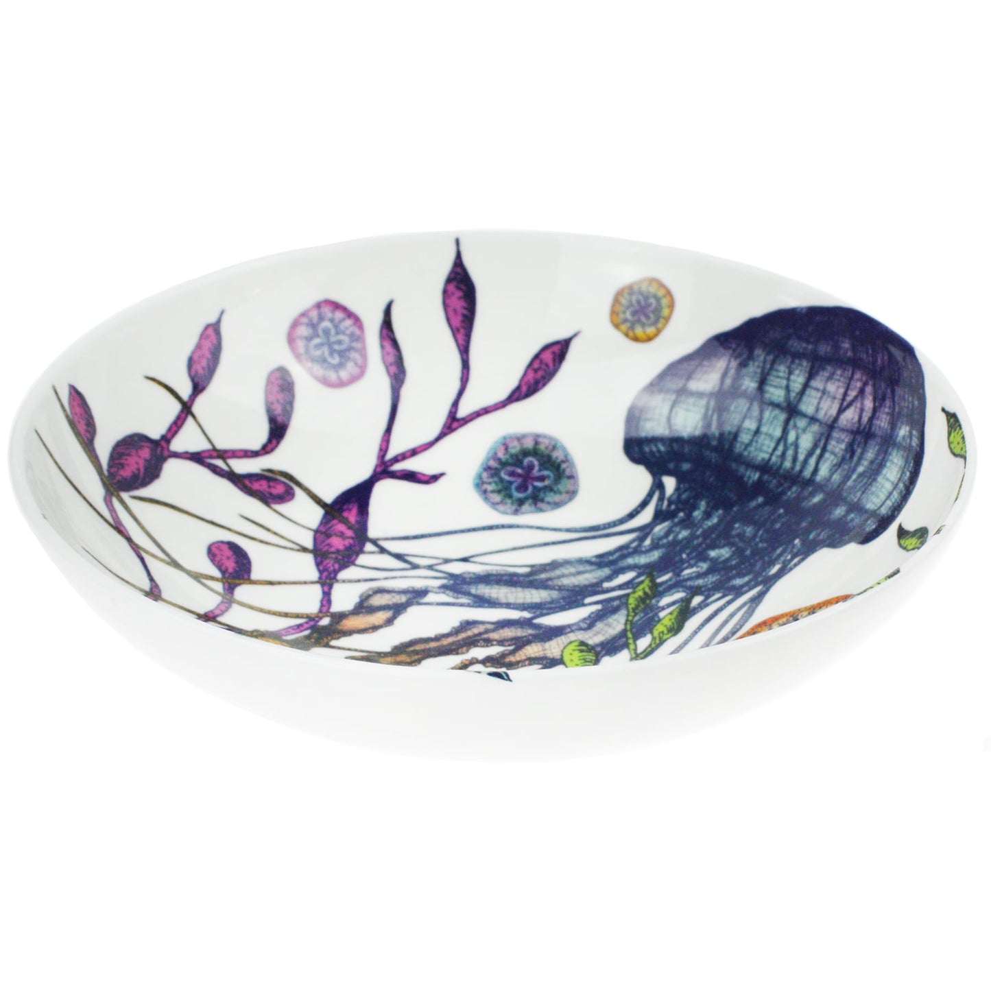 Bone China Reef Pasta Bowl Jellyfish