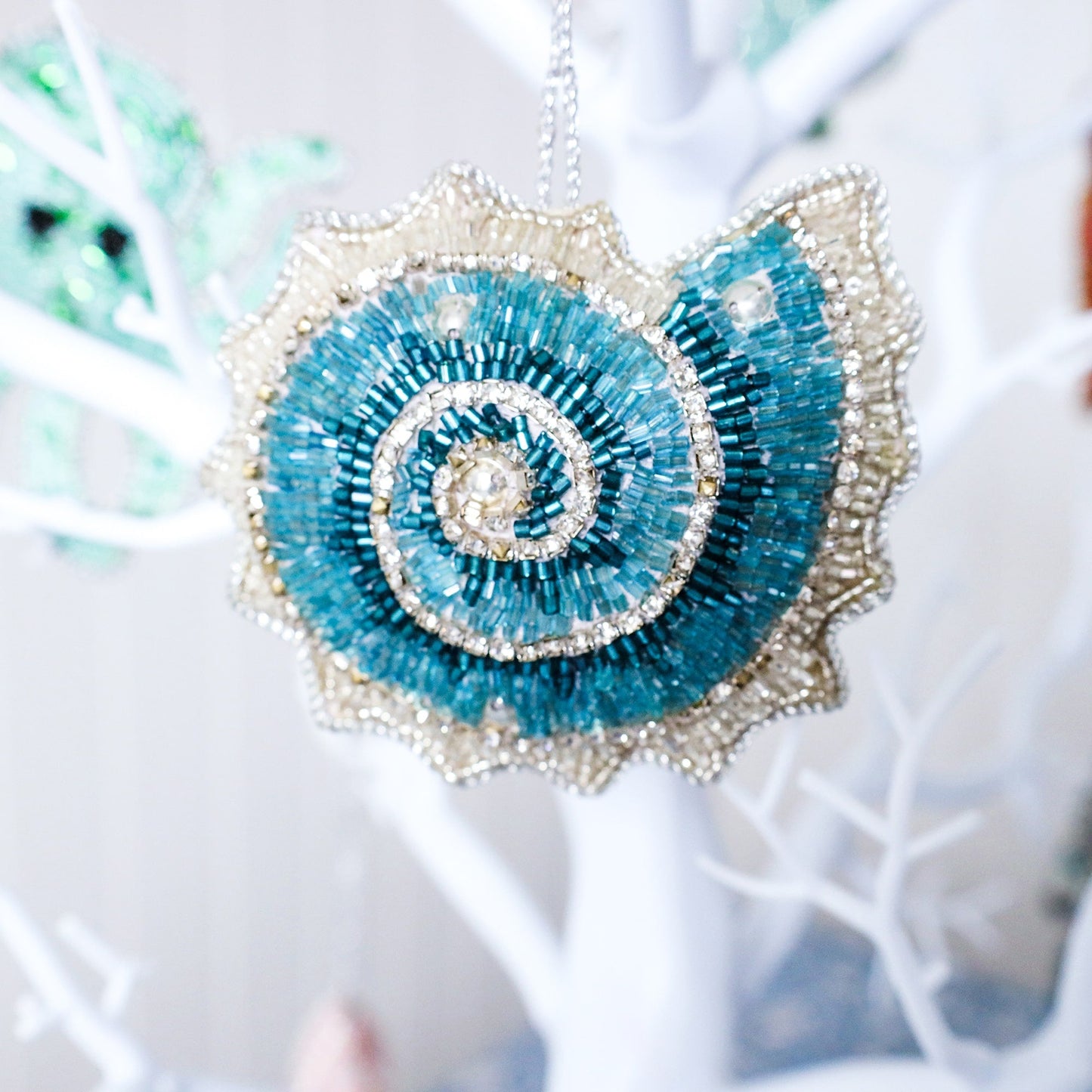 Beaded Ammonite Hanging Decoration