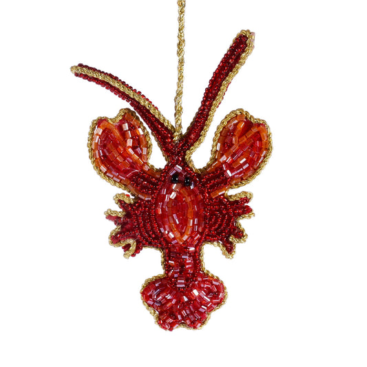 Beaded Red Lobster Hanging Decoration