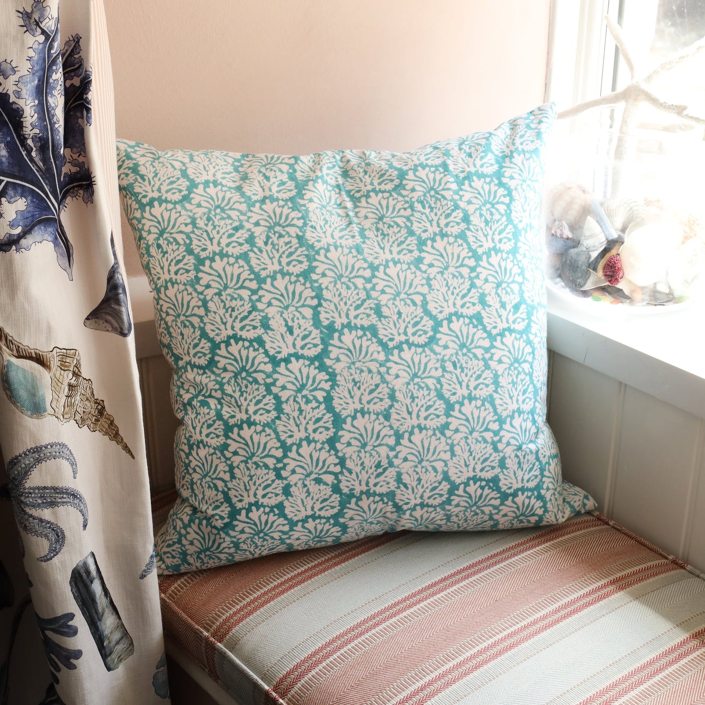 Coastal Blue Coraline Cushion Cover