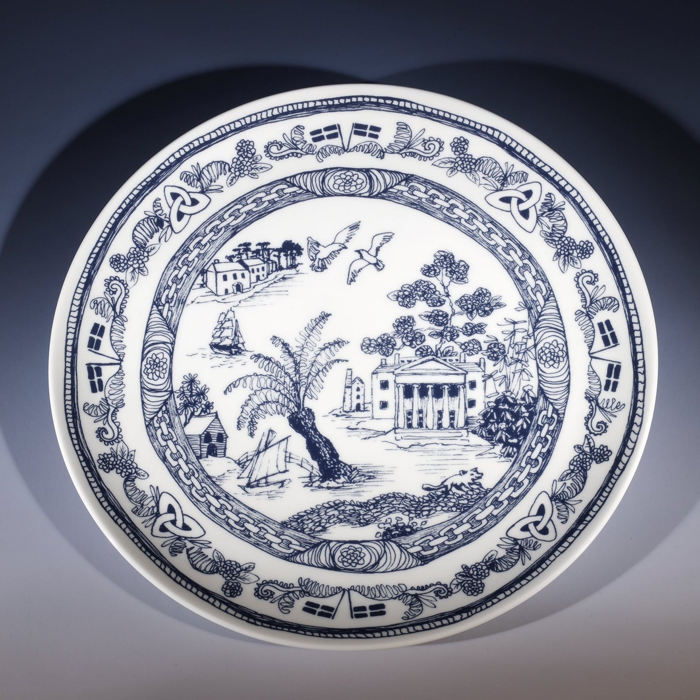 Bone China Willow Pattern Dinner Plate