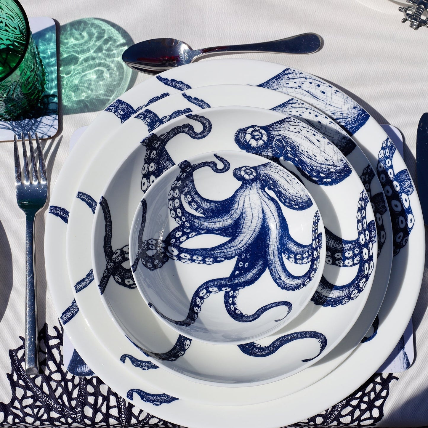 Bone China Octopus Dinner Plate