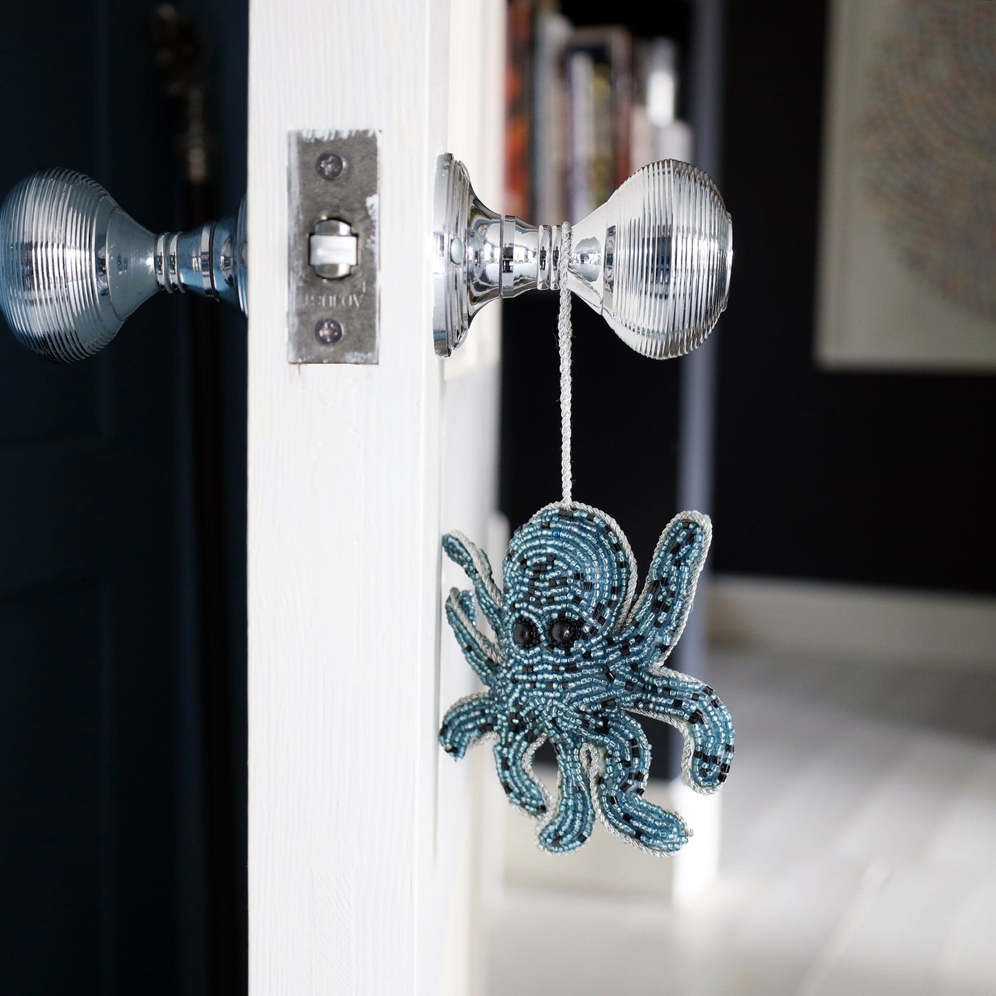 Beaded Blue Octopus Hanging Decoration