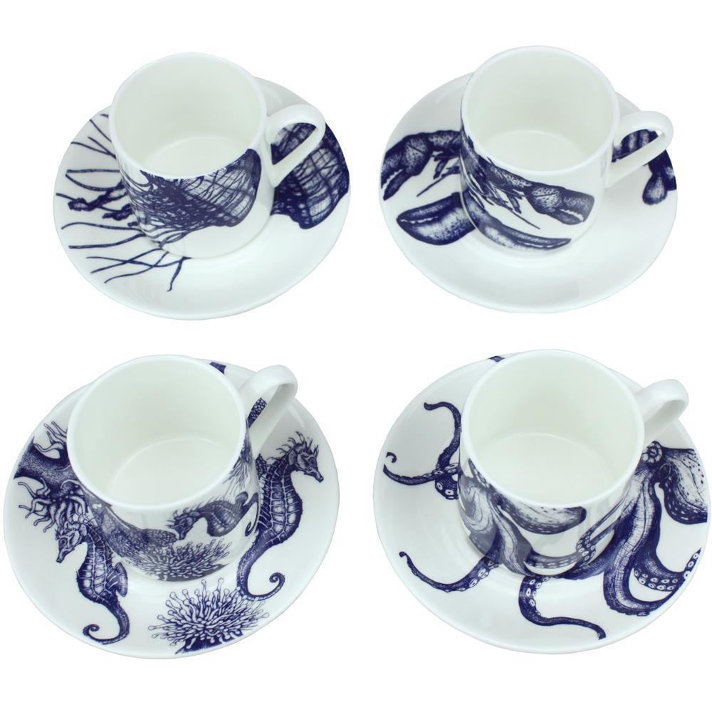 Bone China Jellyfish Espresso Cup & Saucer