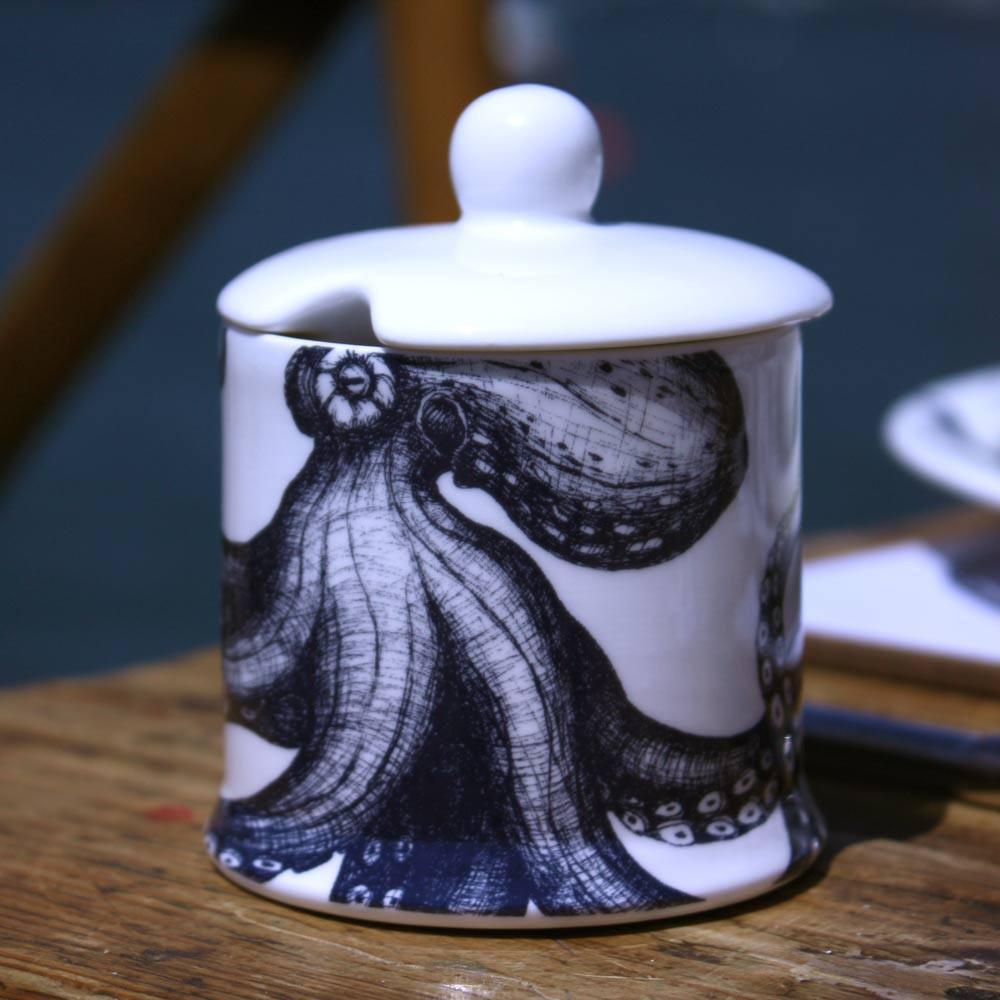 Bone China Octopus Jam Pot