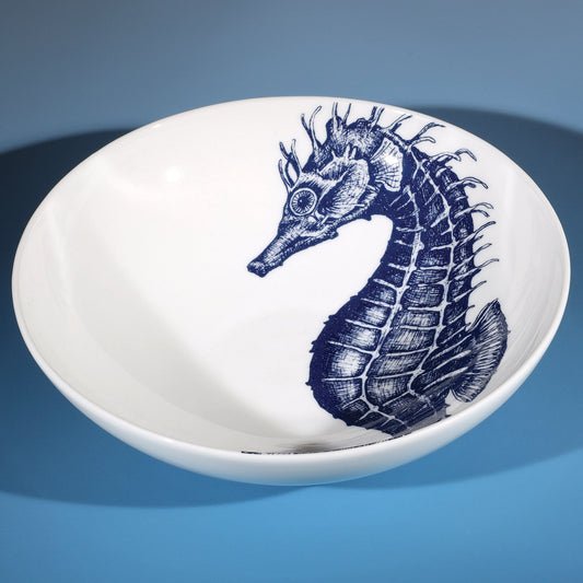 Bone China Seahorse Pasta Bowl