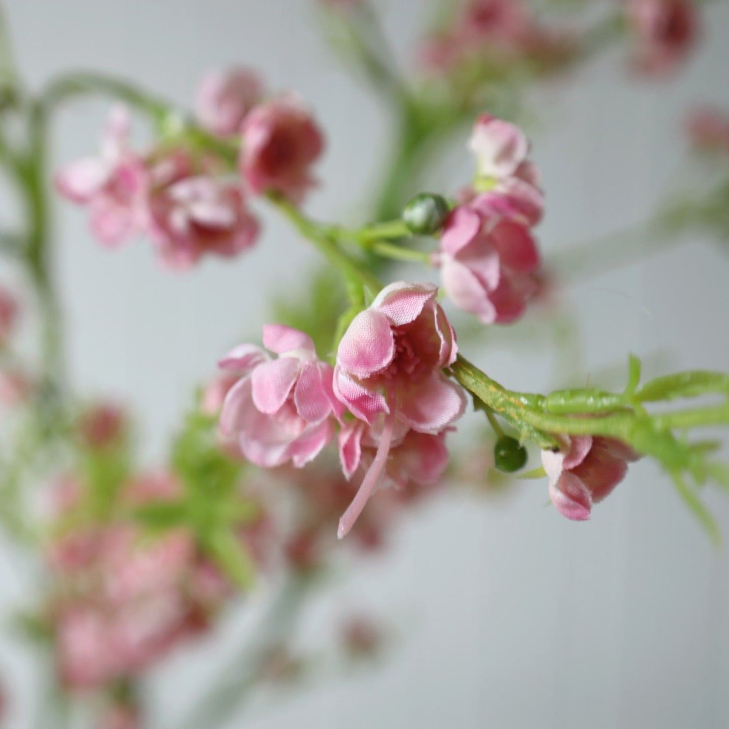 Faux Pink Plum Blossom Spray