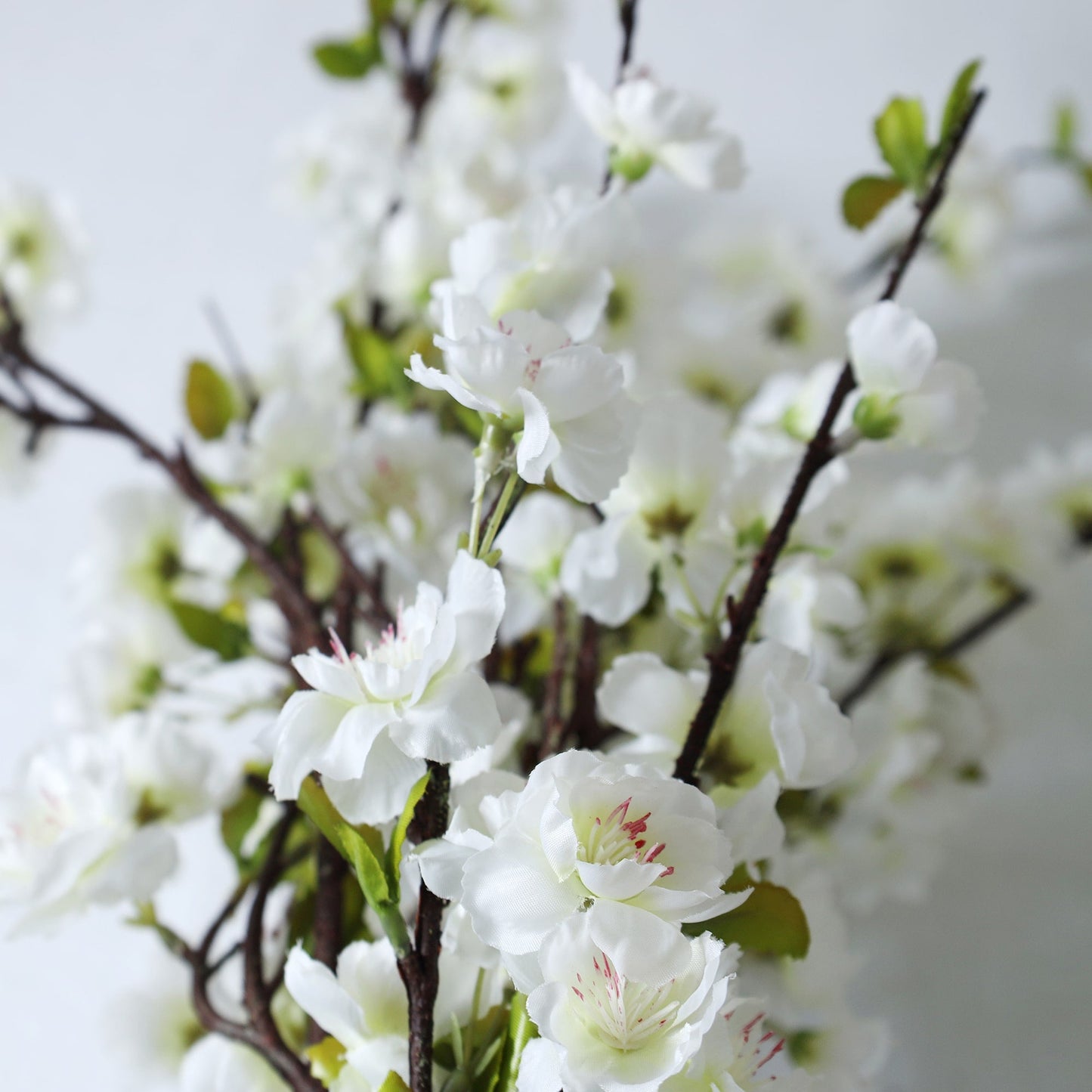 Faux White Blossom Spray